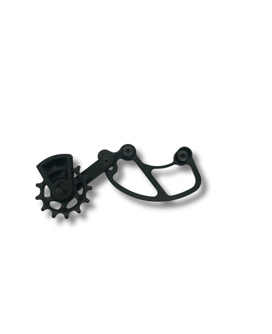 Bashguard with integrated chain tensioner